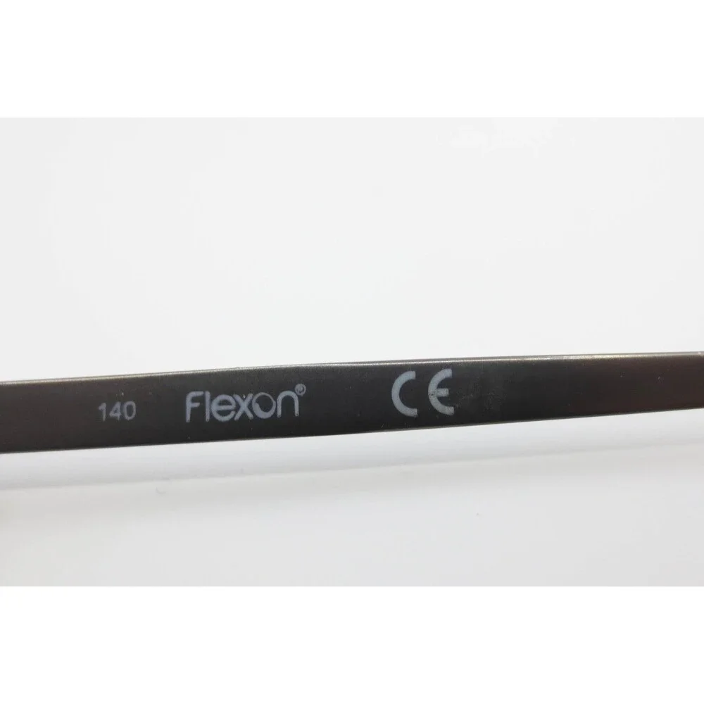 Flexon Collins 600 033 Eyeglasses Dark Gunmetal Titanium Rectangle Frames